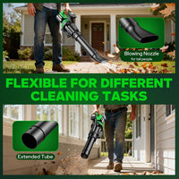 Cordless leaf blower with 2 batteries and charger – photo 7