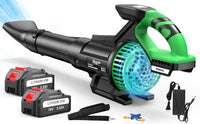 Cordless leaf blower with 2 batteries and charger – photo 1