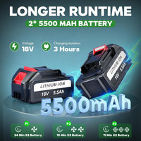 Cordless leaf blower with 2 batteries and charger – photo 4