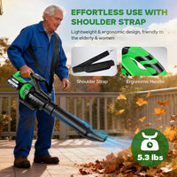 Cordless leaf blower with 2 batteries and charger – photo 5